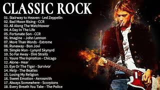 Classic Rock 60s 70s 80s | Classic Rock Greatest Hits Playlist | Bon Jovi, Scorpions, Guns N Roses
