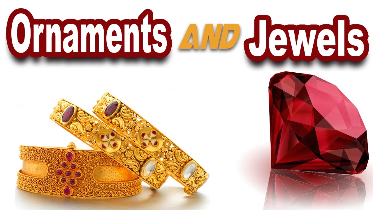 Ornaments & Jewels Name With Pictures Kids Vocabulary Jewels