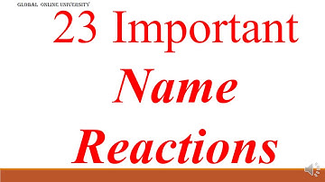 Organic Chemistry 23 Important Name reactions CSIR NET, CBSE, GATE, SET, NEET, UPSC, IITJEE, IITJAM.