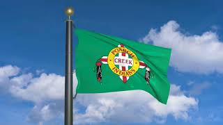 Flag of Poarch Band of Creek (moving clouds)