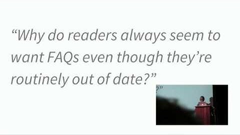 The Facts about FAQs - Ashleigh Rentz - Write the Docs Portland 2018