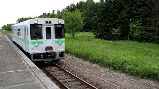 【室蘭本線】三川駅を通過する回送列車 キハ150 100番台 回1421Dレ