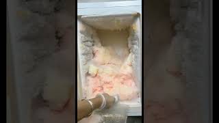 scraping and removal freezer frost 💗💛