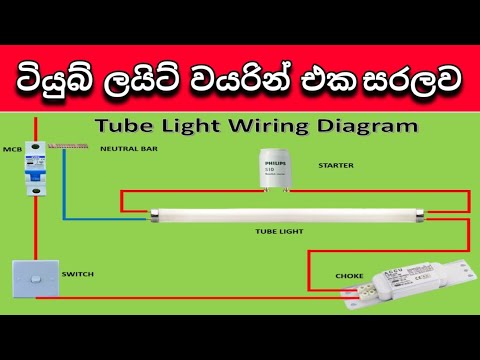 Tube light circuit wiring diagram - Fluorescent light / Electrical | Wire Connection.