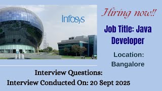 видео: INFOSYS Limited нанимает Java-разработчика | Собеседование состоялось 20 сентября 2025 г. | БАНГА... картинка: INFOSYS Limited нанимает Java-разработчика | Собеседование состоялось 20 сентября 2025 г. | БАНГА...