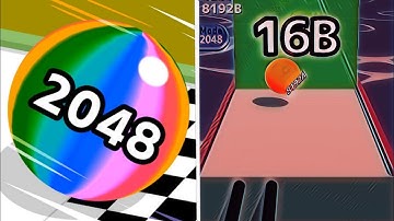 Ball Run 2048 vs Reverse Video Ball Colour Run walkthrough , iOS Android  New Update ( part : 55 )