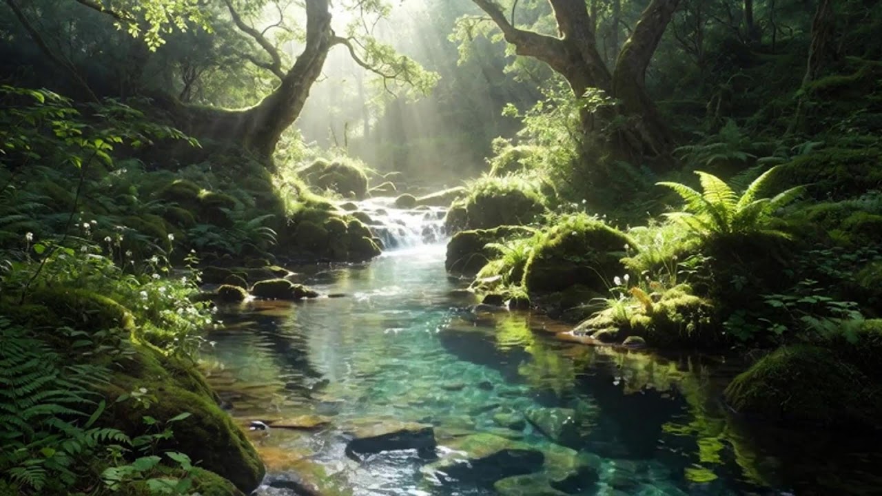 LIVE: Serene Forest Stream | Deep Relaxation | White Noise Room 4K