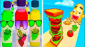 Juice Run Vs Sandwich Runner 🍓🍓🍓 Walkthrough All New Max Update Mobile Tiktok Gameplay GK2478