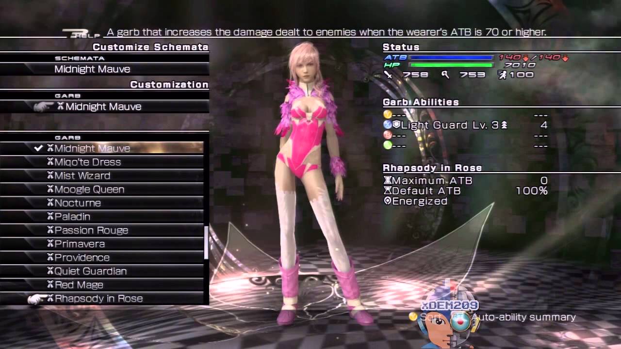 Lightning Returns: Final Fantasy XIII : Most of Lightnings Costumes / Garbs  (Almost all) + Ultimate - YouTube