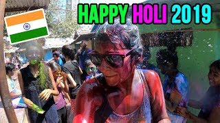 Foreigners playing HOLI 2019 with AMAZING INDIAN PEOPLE