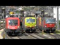 Brennerbahn:😍 Güterzug-Parade und bunte Lokparade in Matrei am Brenner mit vielen Taurus & Vectrons