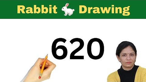 Rabbit Drawing from Number 620 | Step-by-Step Tutorial | Madhavi