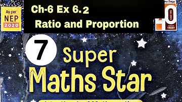 ICSE class 7 Super maths star|| Chapter 6||Ratio and Proportion||Ex 6.2||