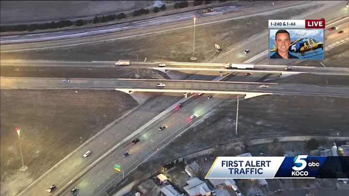 Sky 5 shows road conditions on I-240 in OKC