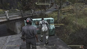 Fallout 76 Wastelanders - Random Encounter: Commander Daguerre NPC and Scavenger Collectron (2020)