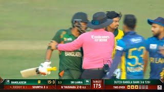 Towhid Hridoy & Avishka Fights in Sri Lanka Vs Bangladesh Fight