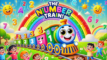 📢 All Aboard the Number Train! 🚂✨ | Fun Counting & ABC Song for Kids