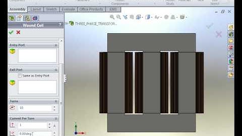AC Magnetic and Thermal Analyses of a Three-Phase Transformer, using EMS in SolidWorks part 1 of 2