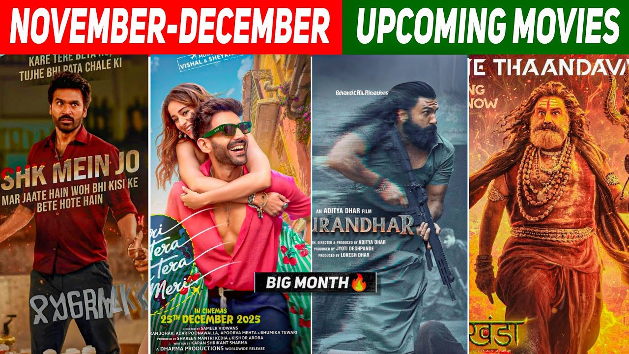 Top 10 Upcoming Movies Releasing November To December 2025 (Hindi ...
