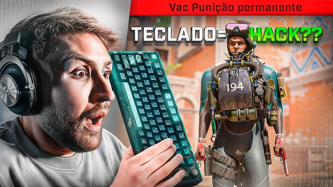 FUI BANIDO no CS 2 por usar esse TECLADO com IMÃS! (NÃO É MEME)