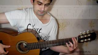 Video thumbnail of "Черный плащ (Мелодия, аккорды, урок на гитаре)"