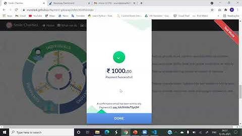 Task 2 : Payment Gateway Integration @thesparksfoundation