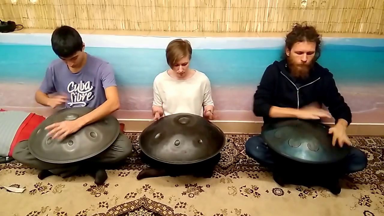 Pasha Aeon feat. Alexei & Natalia - New Handpan Lesson, HD 2016