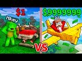 JJ and Mikey: POOR vs RICH Custome Airplane Battle in Minecraft - Maizen