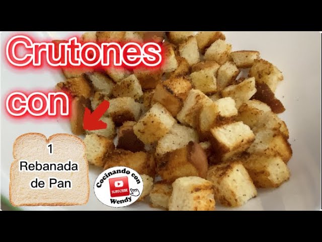 RECETA: CRUTONES EN SARTEN Y CON PAN DE MOLDE -FACIL! - YouTube