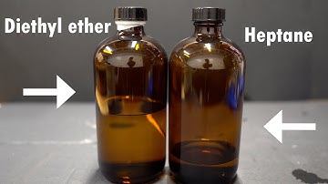 Extracting ether and heptane from starting fluid