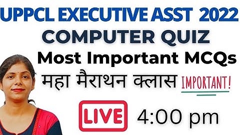Uppcl Executive Assistant 2022 | Computer Quiz  Live Class
