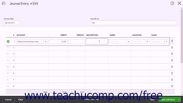 QuickBooks Online Plus 2017 Tutorial Making General Journal Entries Intuit Training