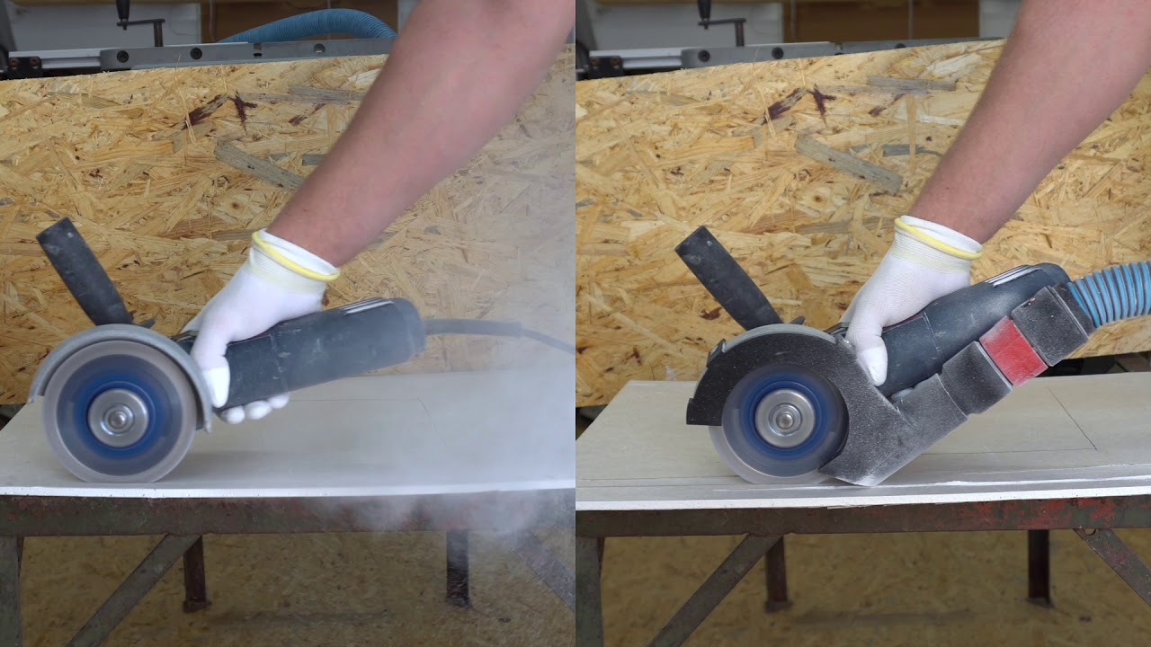 Grinder dust collection 125 mm dust hood YouTube