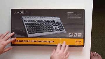 Распаковка Клавиатура проводная A4Tech KL-7MUU-R Silver USB UKR из Rozetka.com.ua