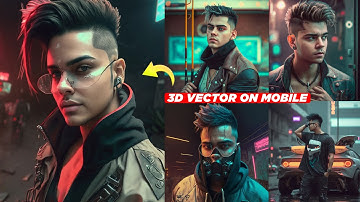 Midjourney Ai 3D Avatar Photo editing on mobile | 3d ai cartoon Image editing | vector art edit