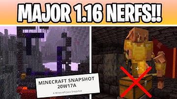 Minecraft 1.16 MAJOR NETHER UPDATE NERFS! Ruined Portals, Bastion & Smithing Table!!!