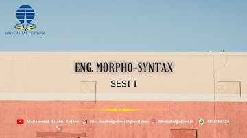 ENGLISH MORPHO-SYNTAX - SESI I