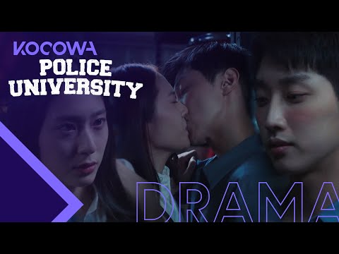 Jin Young kisses Krystal and falls down [Police University Ep 6]
