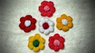 How to Crochet A Woollen Flower