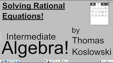 Intermediate Algebra Solving Rational Equations