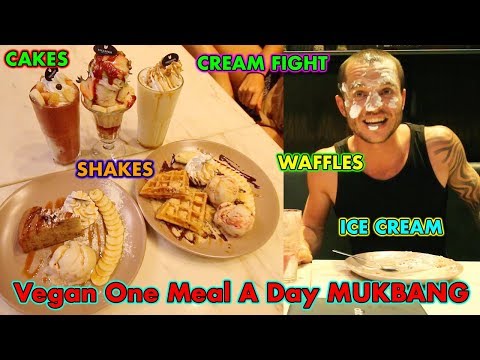 Vegan One Meal A Day MUKBANG That Turned Into A Cream Fight