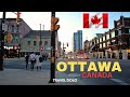 Ottawa ontario canada 4k night walk tour