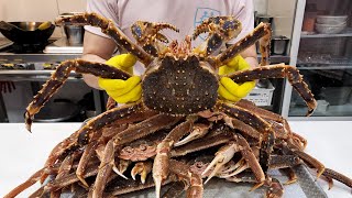 Good Price! Awesome King crabs, Lobsters, Snow crabs, Crab fried rice, Korean street food