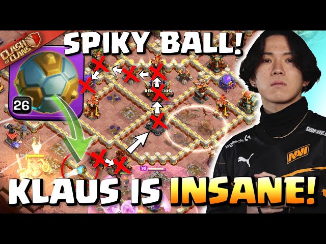 Klaus breaks SPIKY BALL with CRAZY Super Minion attack! Clash of Clans class=