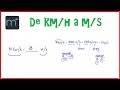 De Km/h a m/s