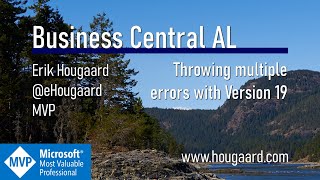 Throwing multiple errors with Business Central AL version 19.