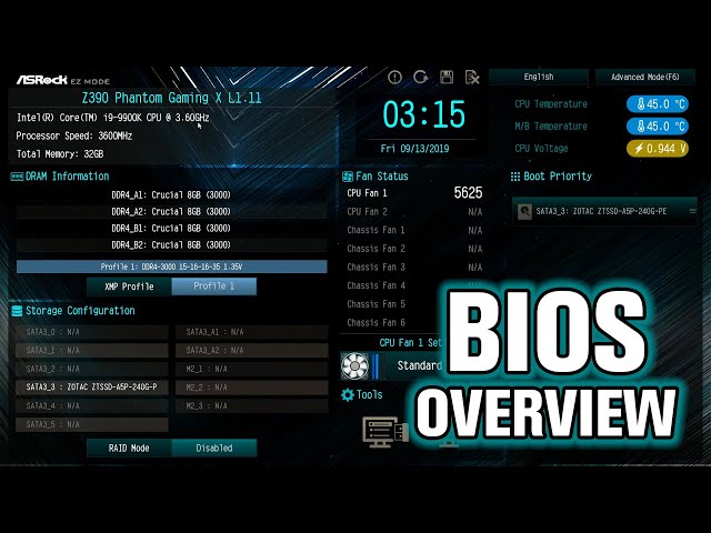 ASRock Z390 Phantom Gaming 7 BIOS起動確認 ASRock Z390 Phantom Gaming X BIOS Overview - YouTube