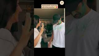 Katrina Kaif And Vicky Kaushal Playing Holi Together