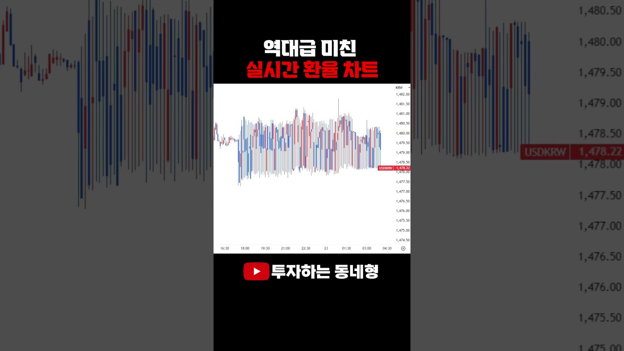 역대급 실시간 환율 차트 근황 #원달러환율 - YouTube