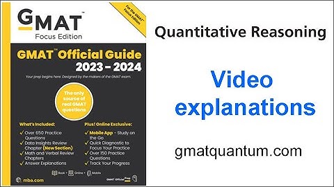 Q001 Quantitative Reasoning GMAT Official Guide 2023 2024